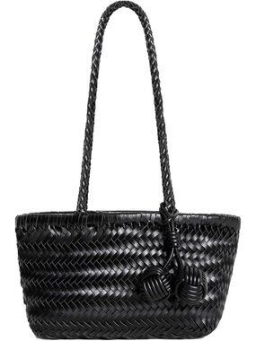Cute Woven Mini Hobo Bag, Stylish Bucket Tote, Small Underarm Beach Handbag